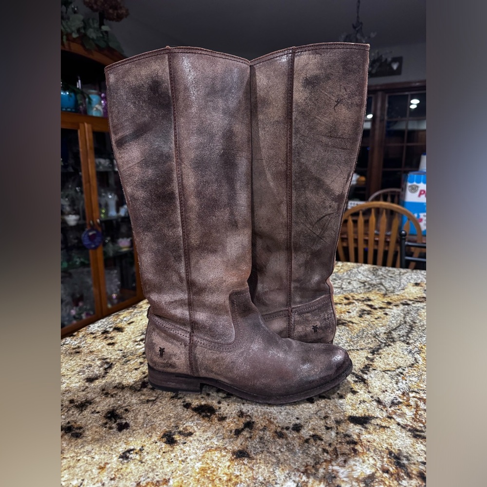 Frye tall leather boots